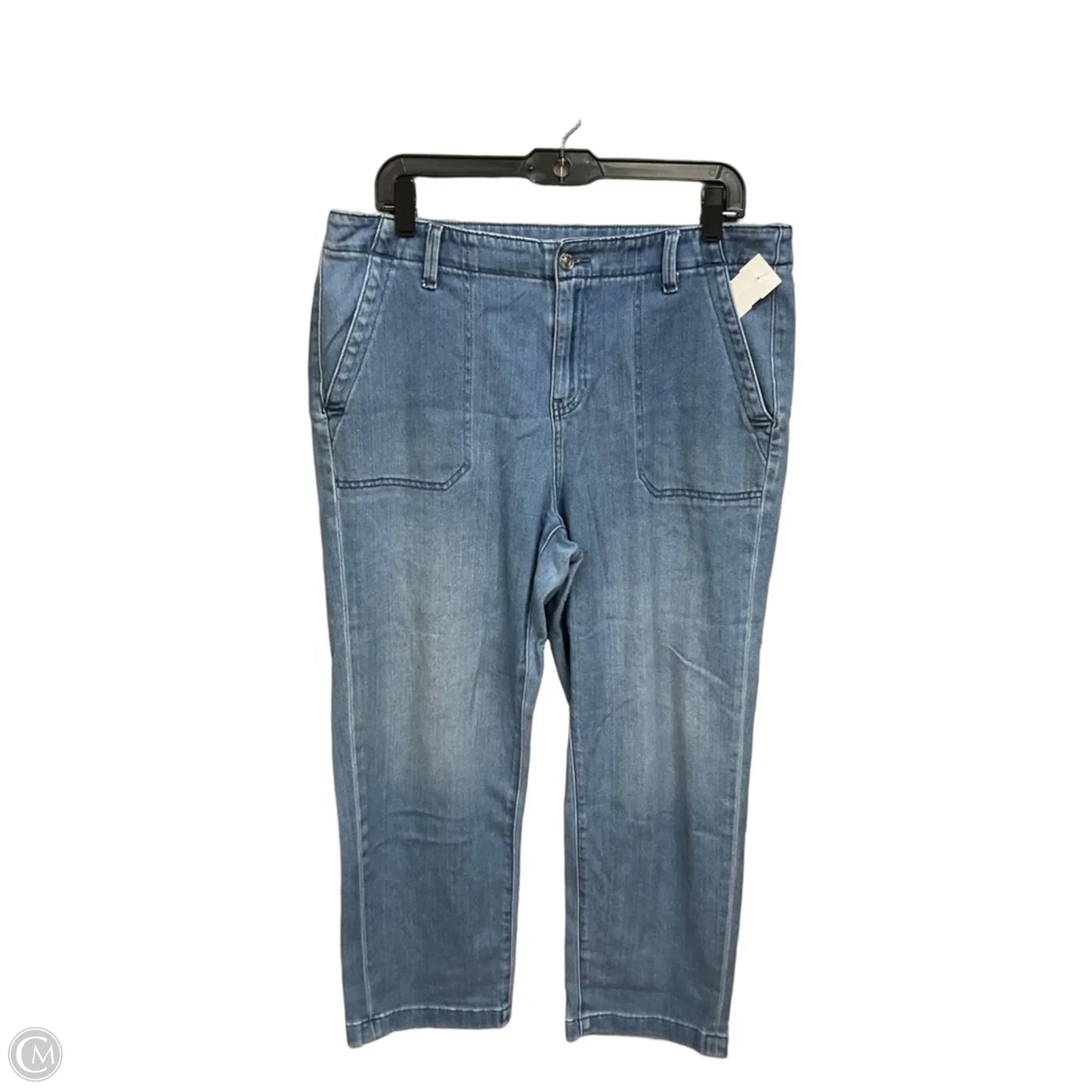 Jeans Cropped By Chicos In Blue Denim, Size: 12