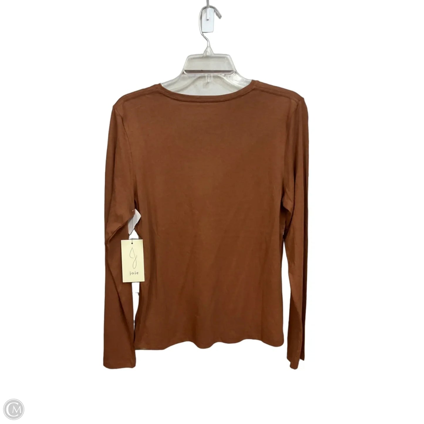 Top Long Sleeve Basic By Joie In Brown, Size: L