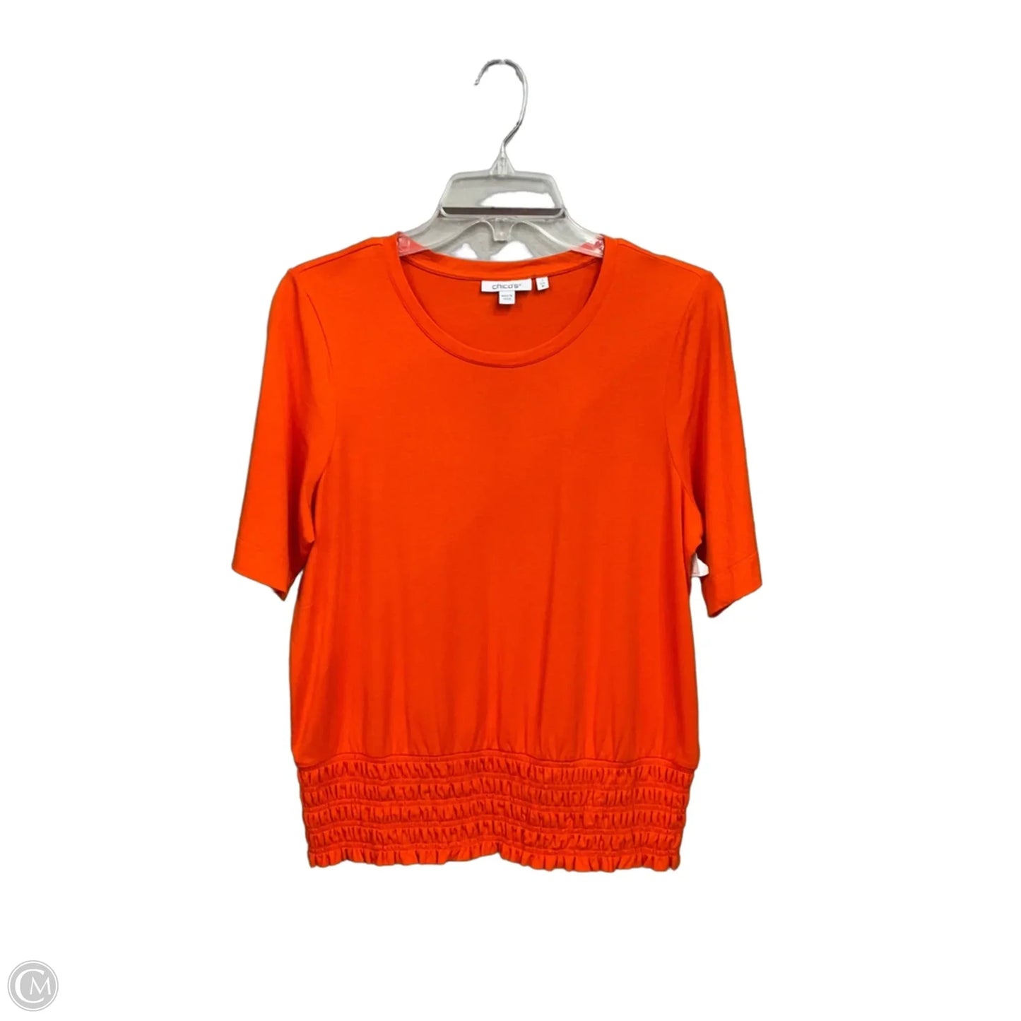Top Short Sleeve By Chicos In Orange, Size: M