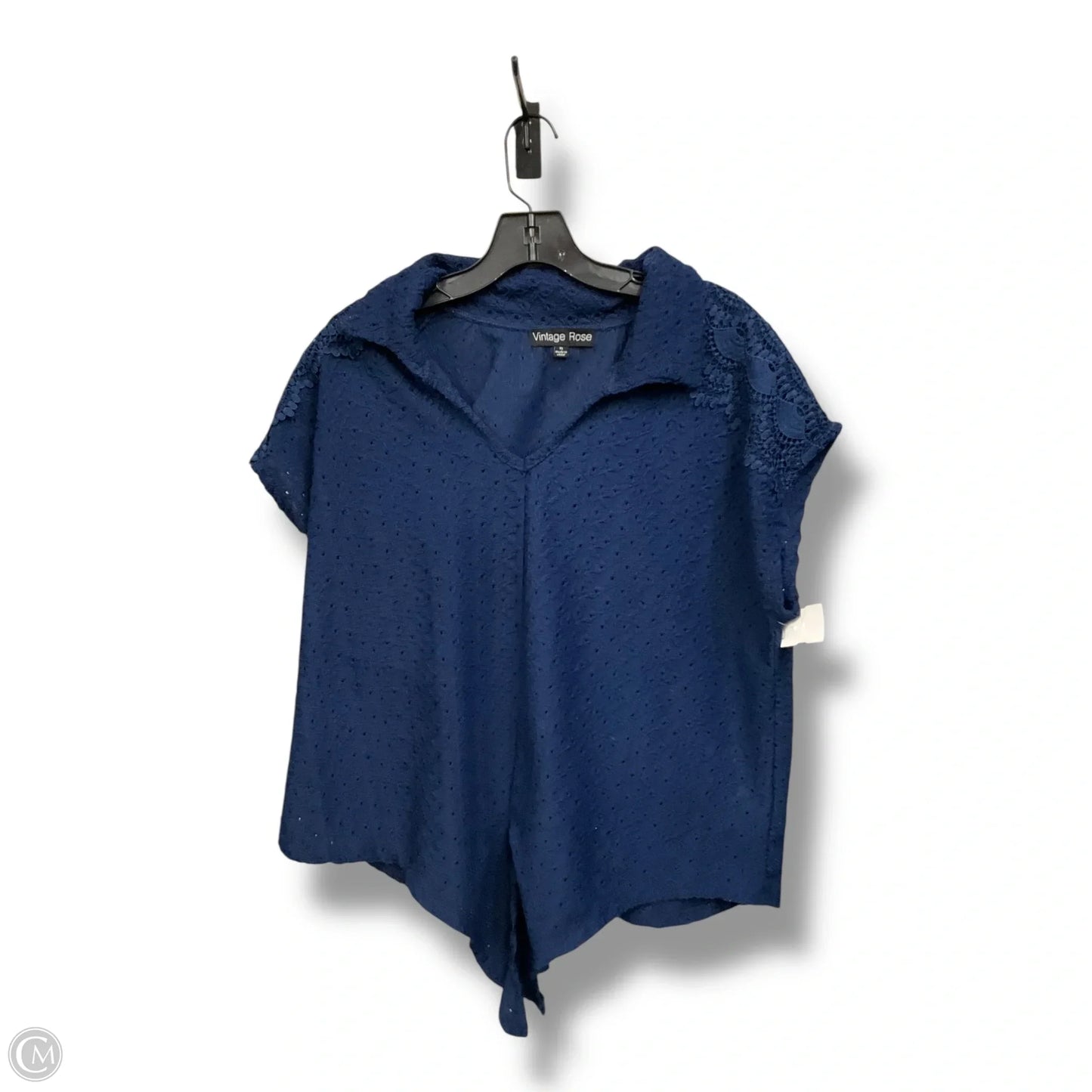 Top Short Sleeve By Cmc In Blue, Size: Xl