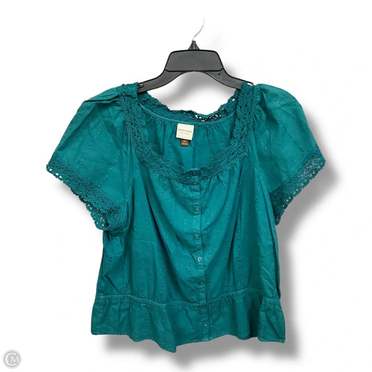 Top Short Sleeve By Sonoma In Green, Size: Xlp