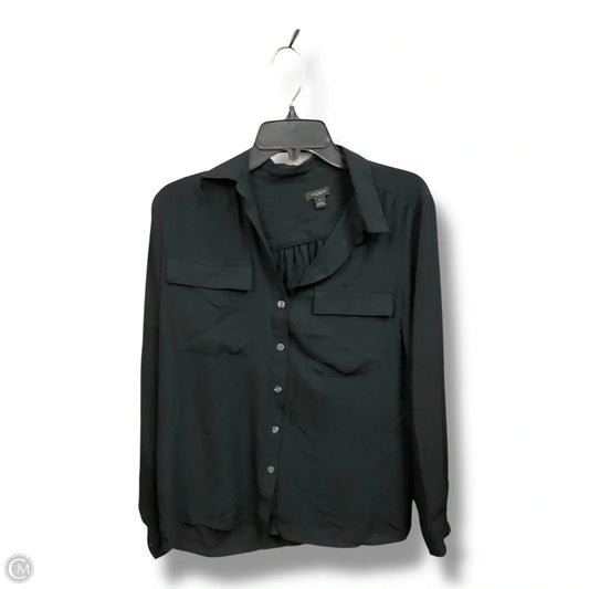 Blouse Long Sleeve By Ann Taylor In Black, Size: M