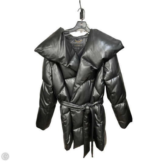 Coat Puffer & Quilted By Donna Karan In Black, Size: Xl