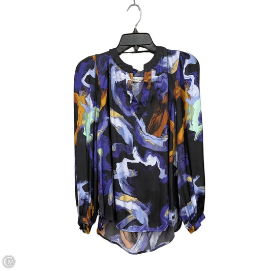 Blouse Long Sleeve By Nine West In Purple, Size: L