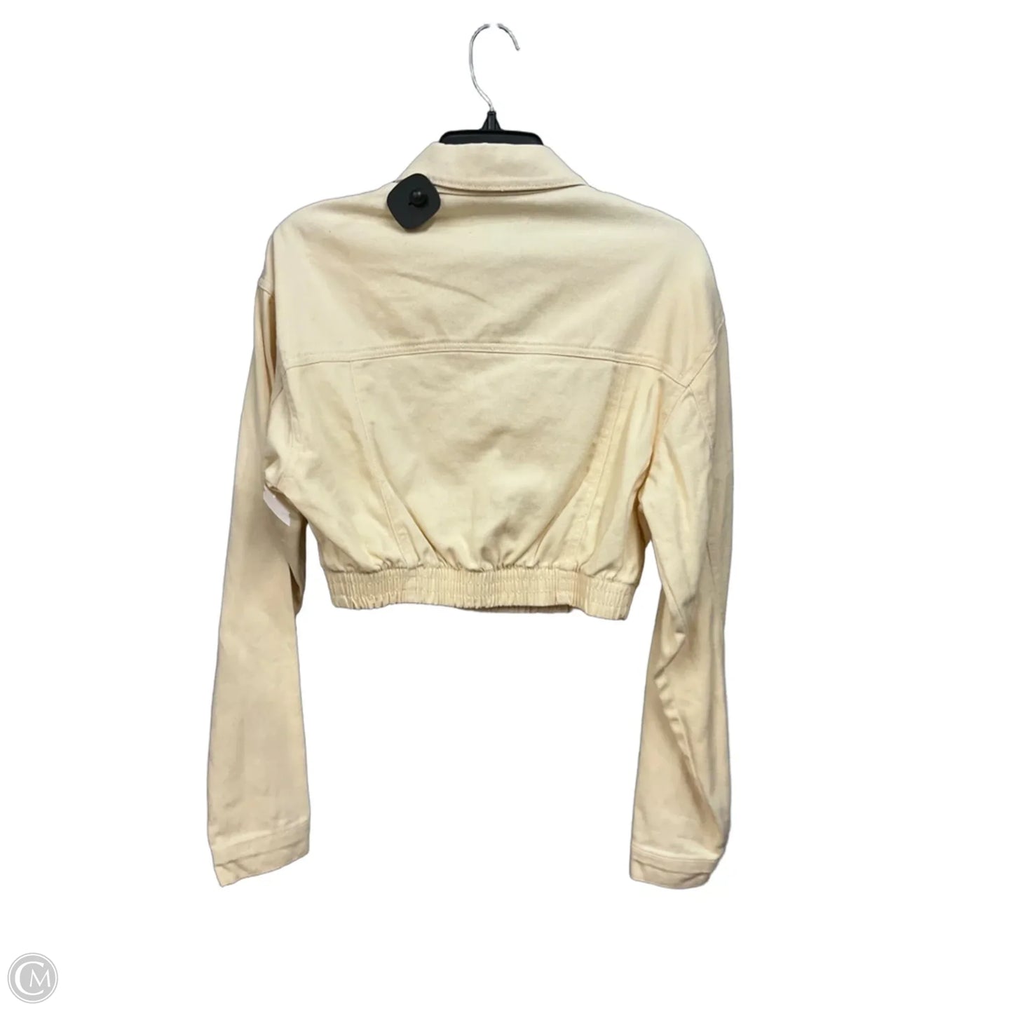 Jacket Denim By Love Tree In Cream, Size: S