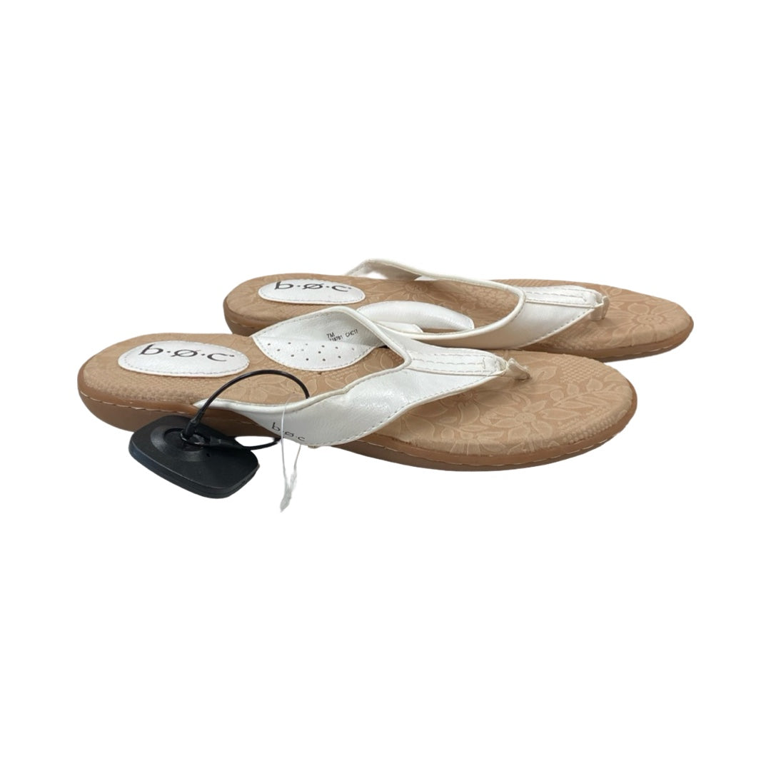 Sandals Flats By Boc In White, Size:7