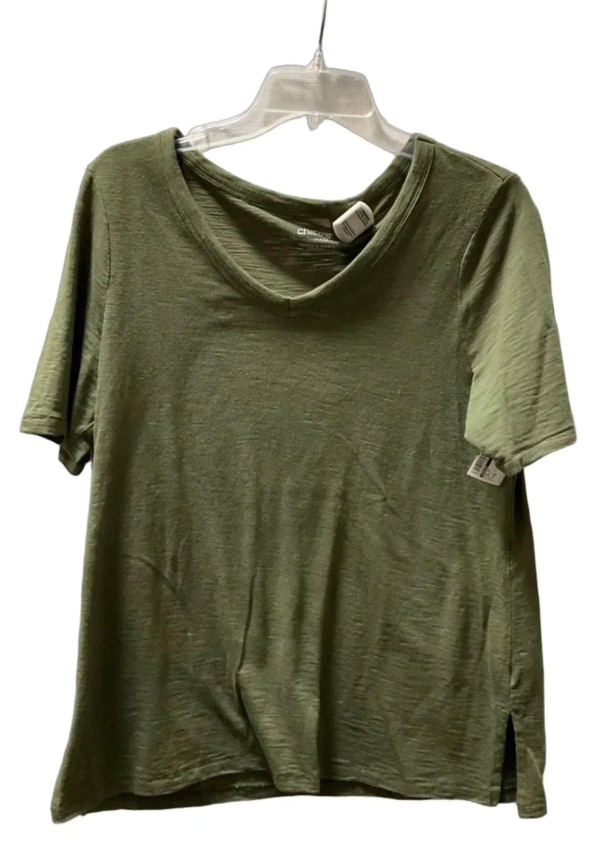 Top Short Sleeve By Chicos In Green, Size: M
