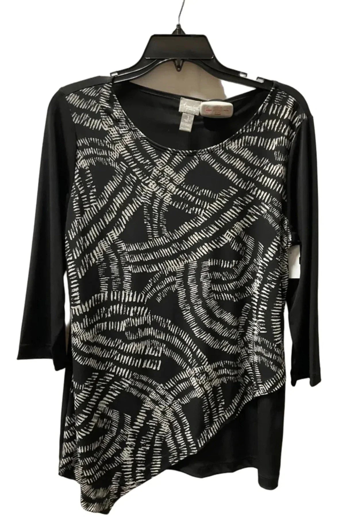 Top Long Sleeve By Chicos In Black, Size: M