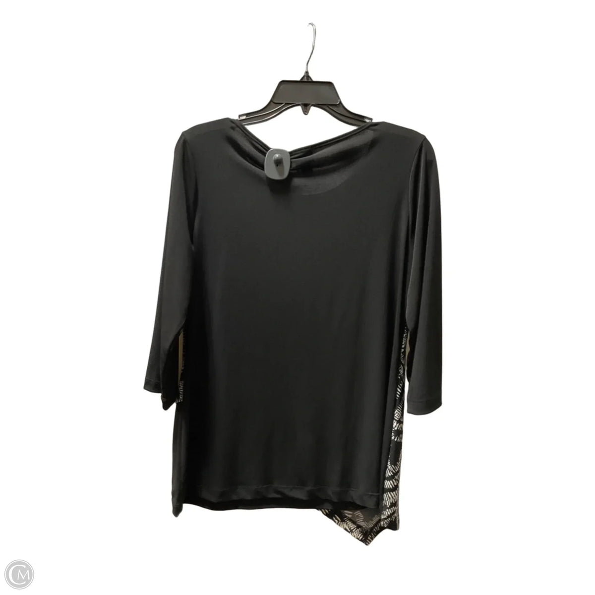 Top Long Sleeve By Chicos In Black, Size: M