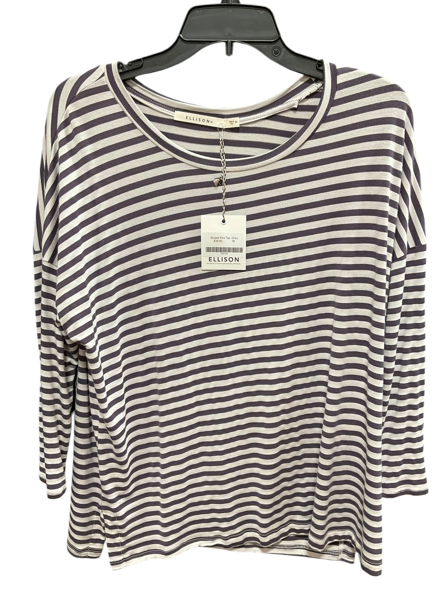 Top Long Sleeve Basic By Ellison In Striped, Size: M