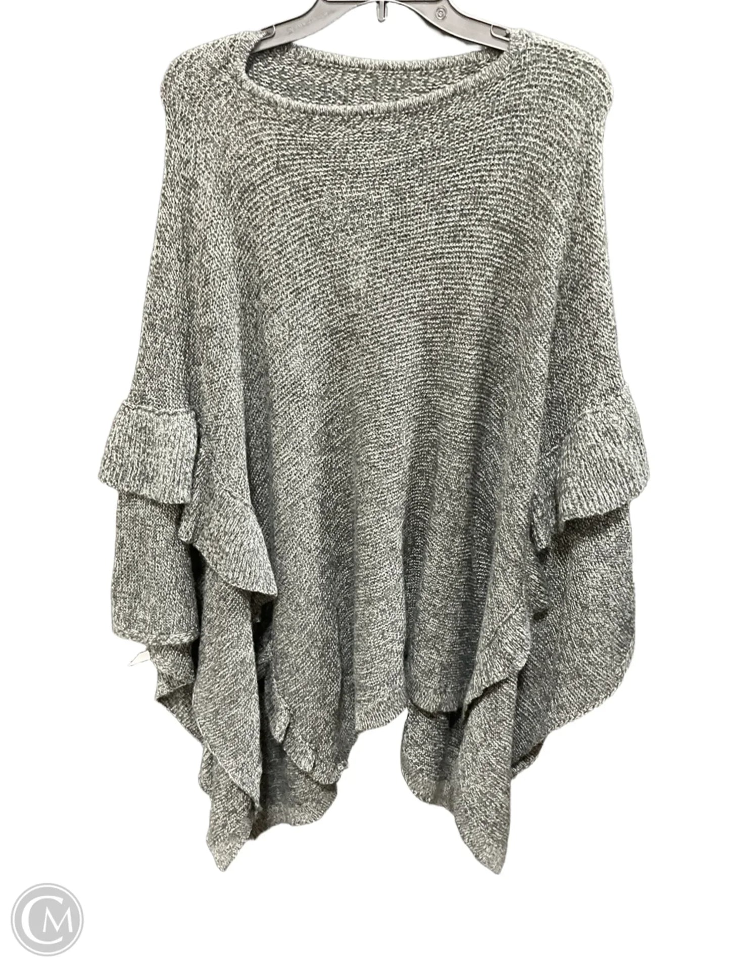 Poncho By Coco And Carmen In Grey, Size: Os