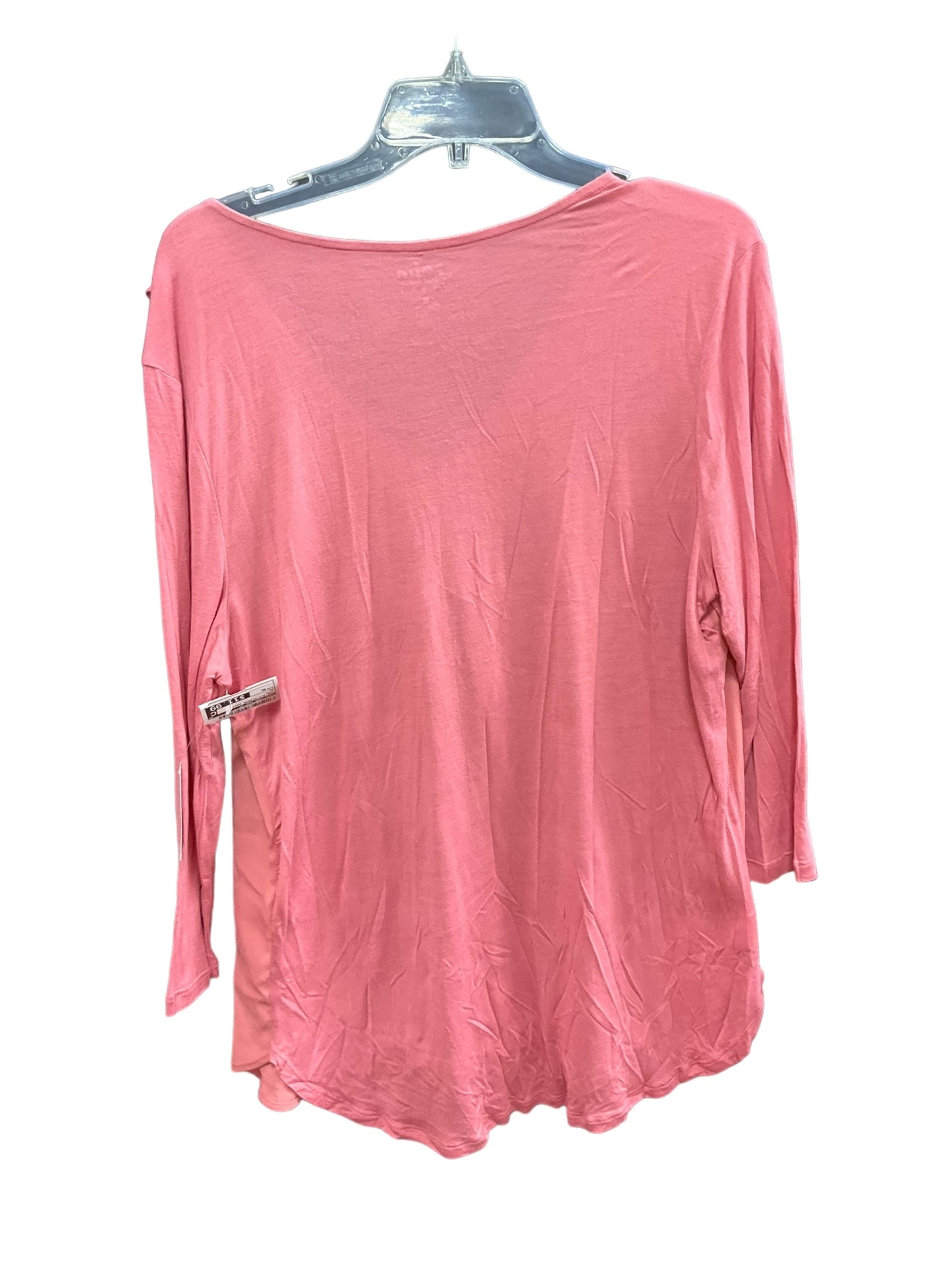 Pink Top 3/4 Sleeve Basic New York And Co, Size Xl