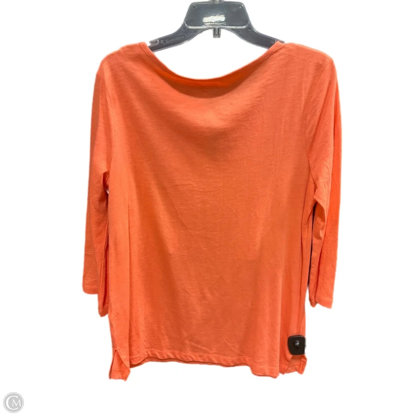 Top 3/4 Sleeve Basic By Croft And Barrow In Orange, Size: M