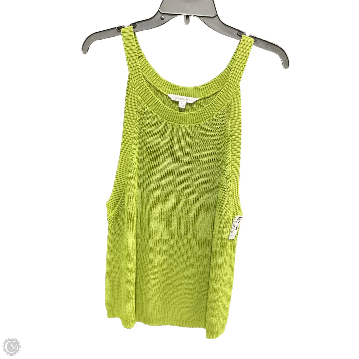 Top Sleeveless Basic By Ophelia Roe In Green, Size: 2x