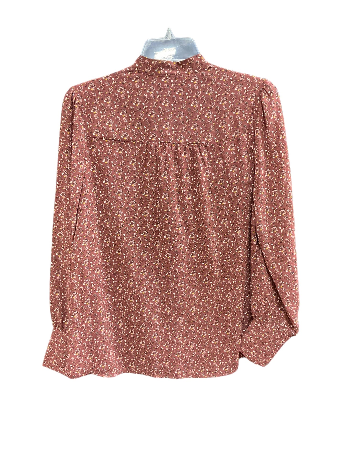 Brown Top Long Sleeve Basic Dr2, Size S