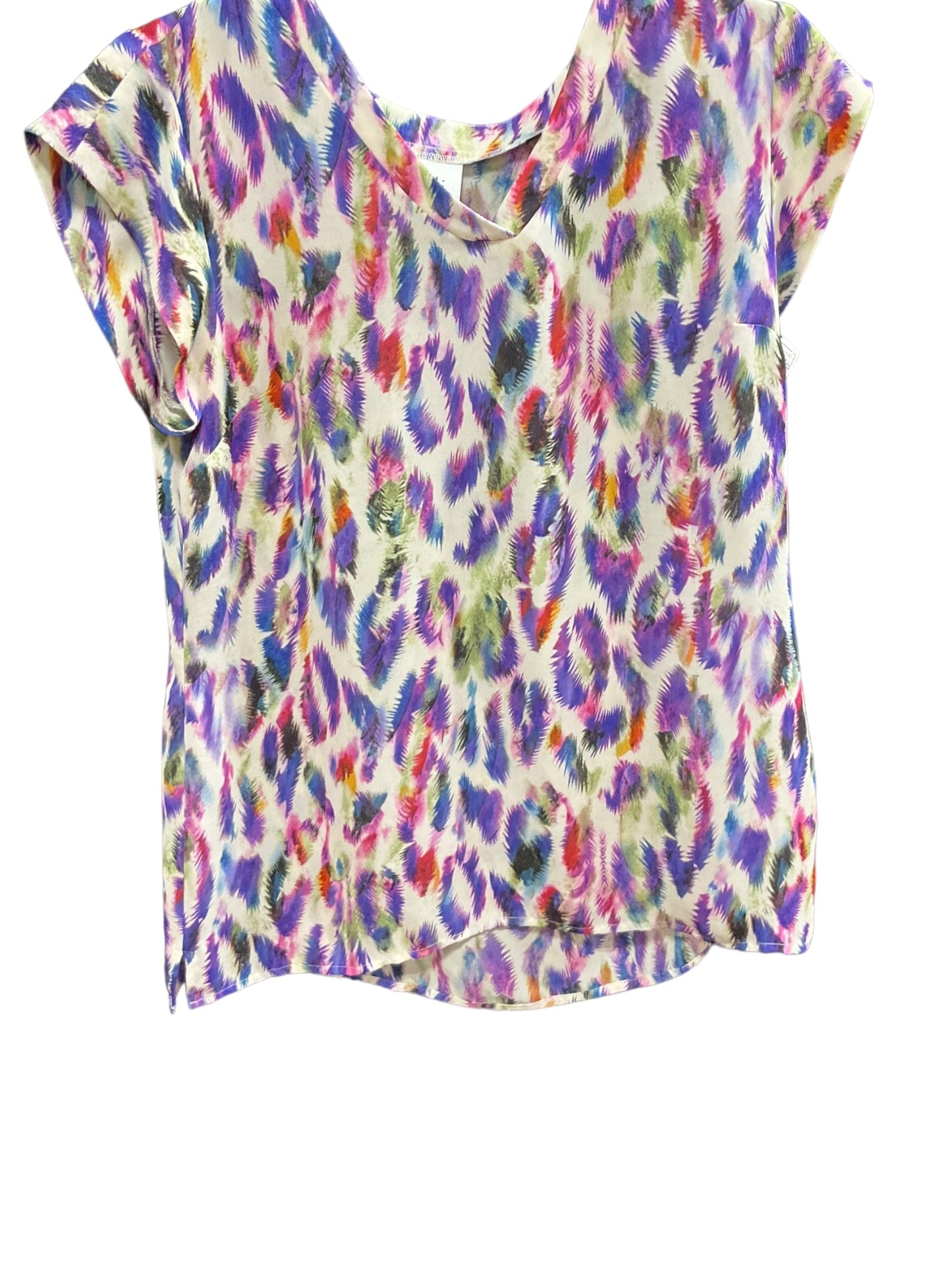 Multi-colored Top Short Sleeve Basic Cabi, Size S