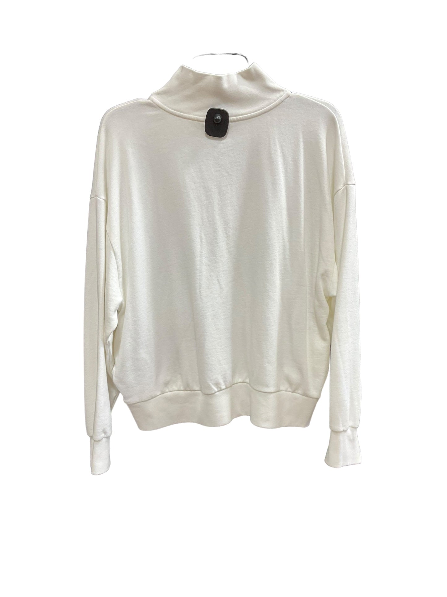 Cream Athletic Sweatshirt Collar Gap, Size L