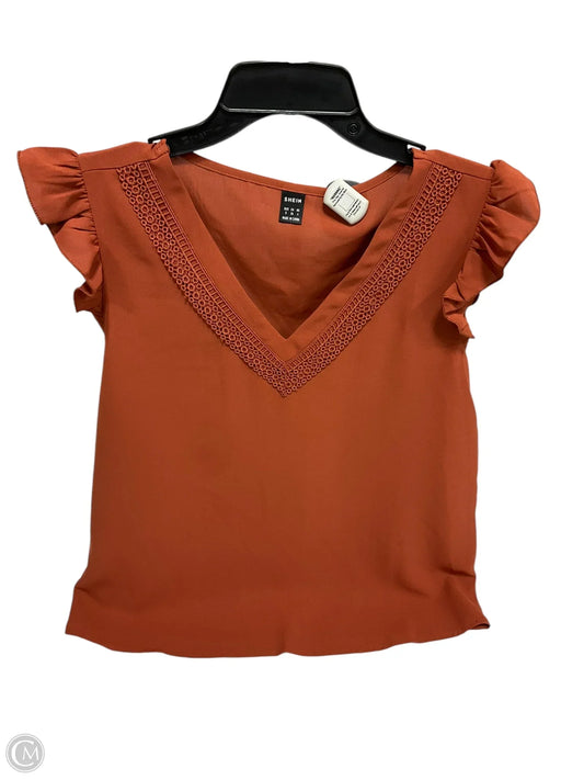 Top Sleeveless Basic By Shein In Orange, Size: S