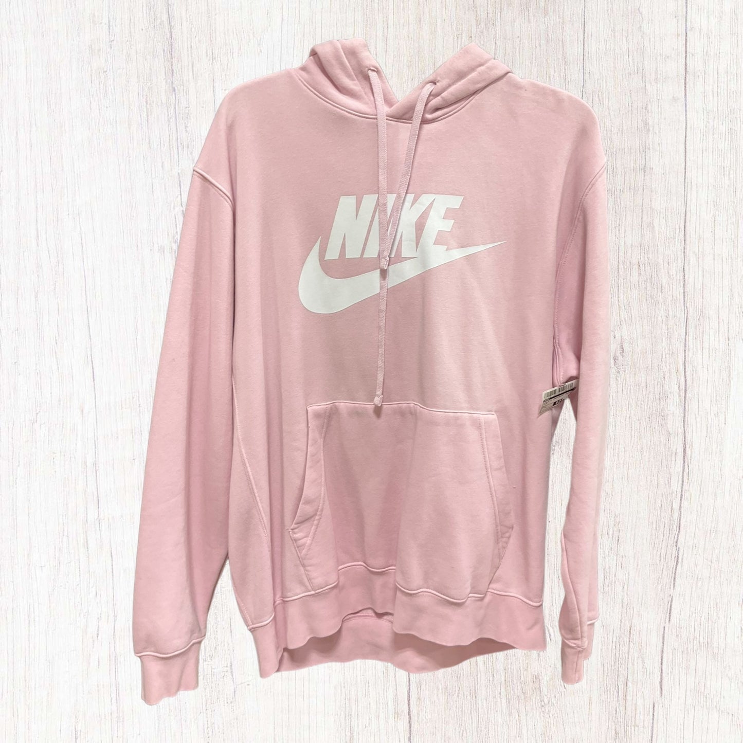 Athletic Sweatshirt Hoodie By Nike In Pink, Size: L