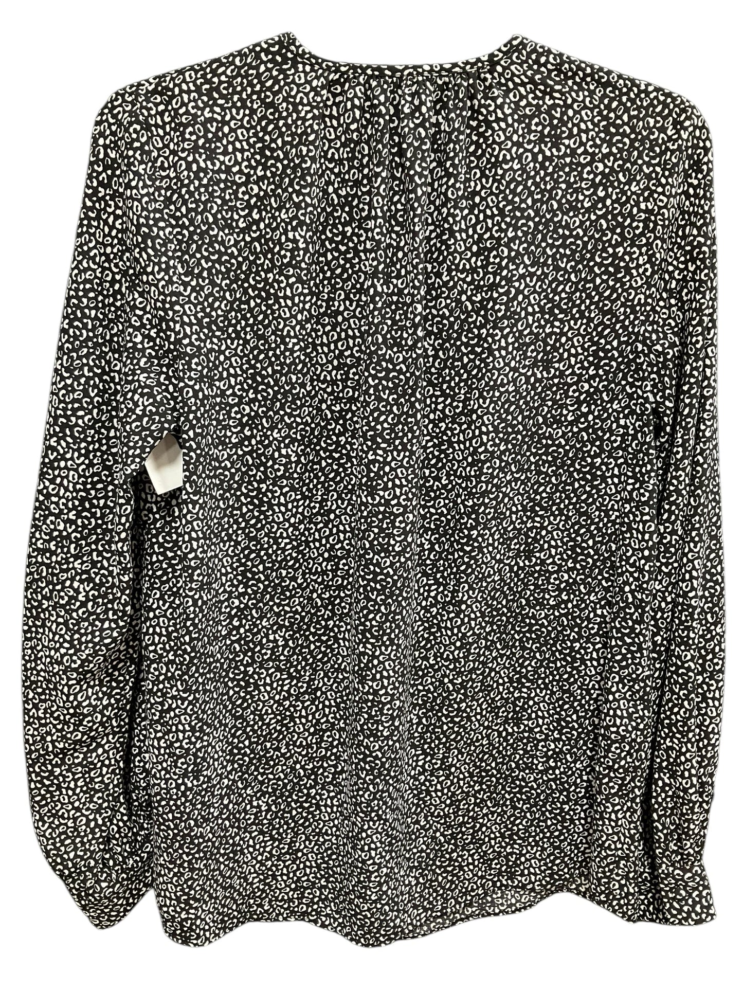 Top Long Sleeve Basic By Nine West In Black & White, Size: M