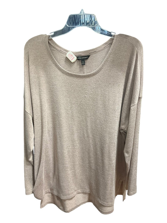 Top Long Sleeve Basic By Banana Republic In Tan, Size: Xxl