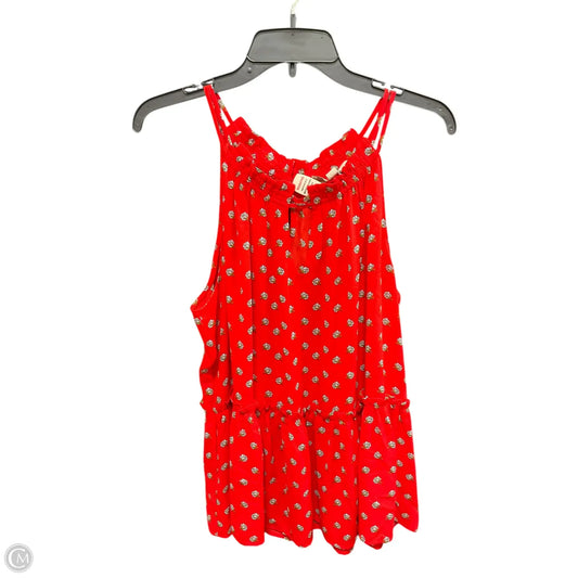 Top Sleeveless By Loft In Red, Size: Xl