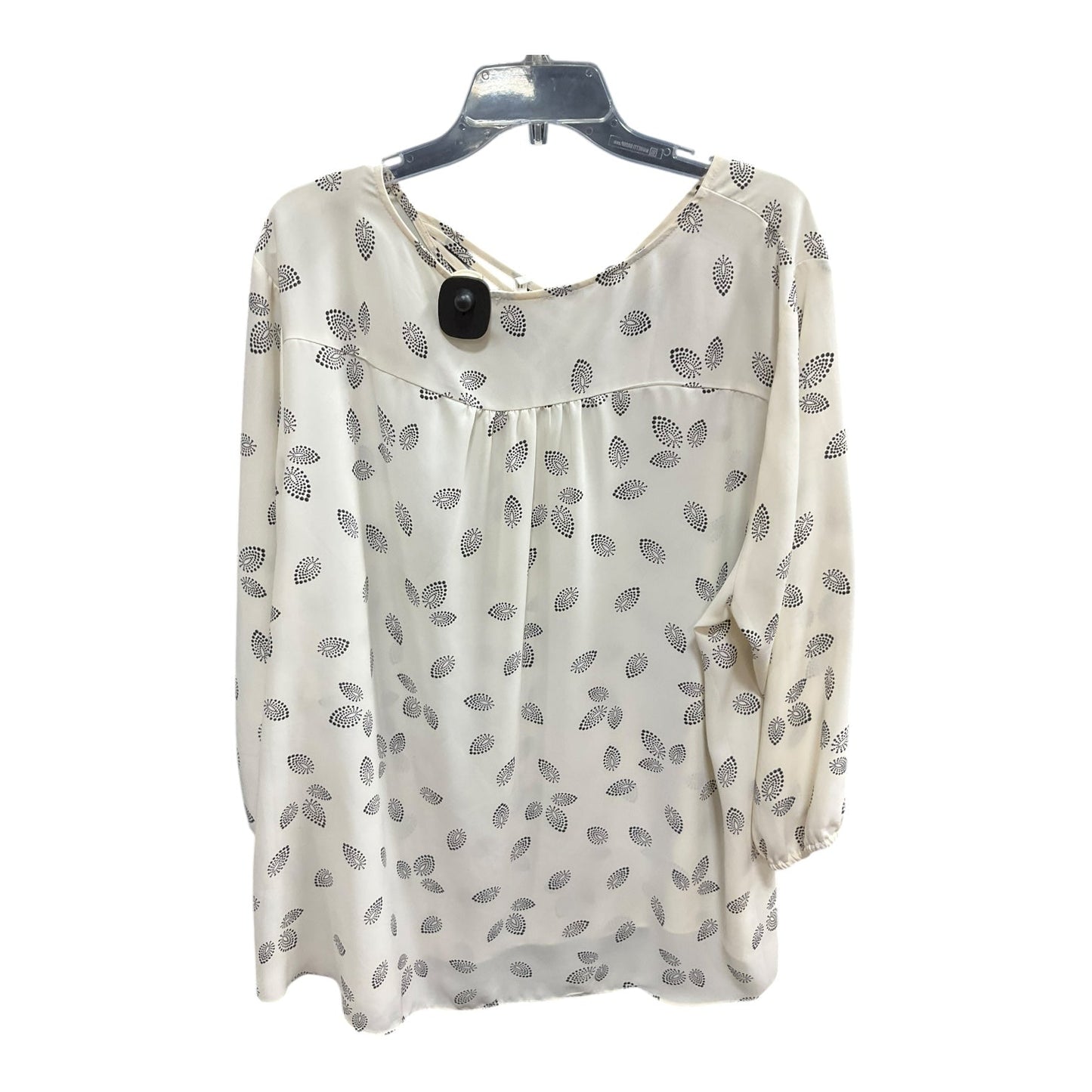 Top Long Sleeve Basic By Maurices In Black & Cream, Size: 3x