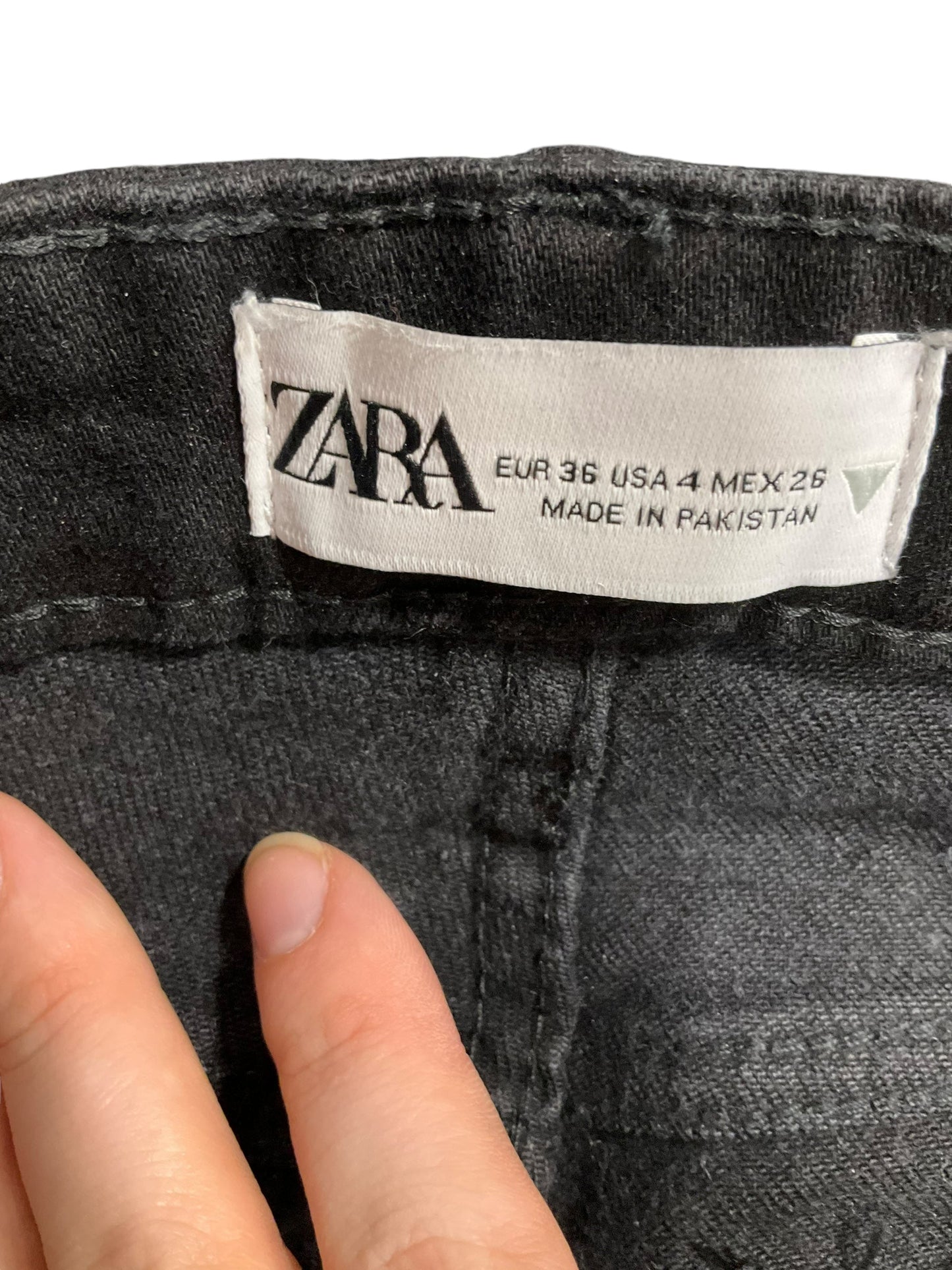 Jeans Straight By Zara In Black, Size: S