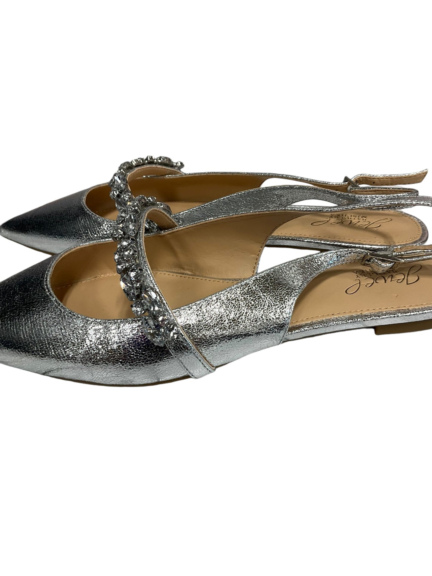 Shoes Flats By Badgley Mischka In Silver, Size: 8