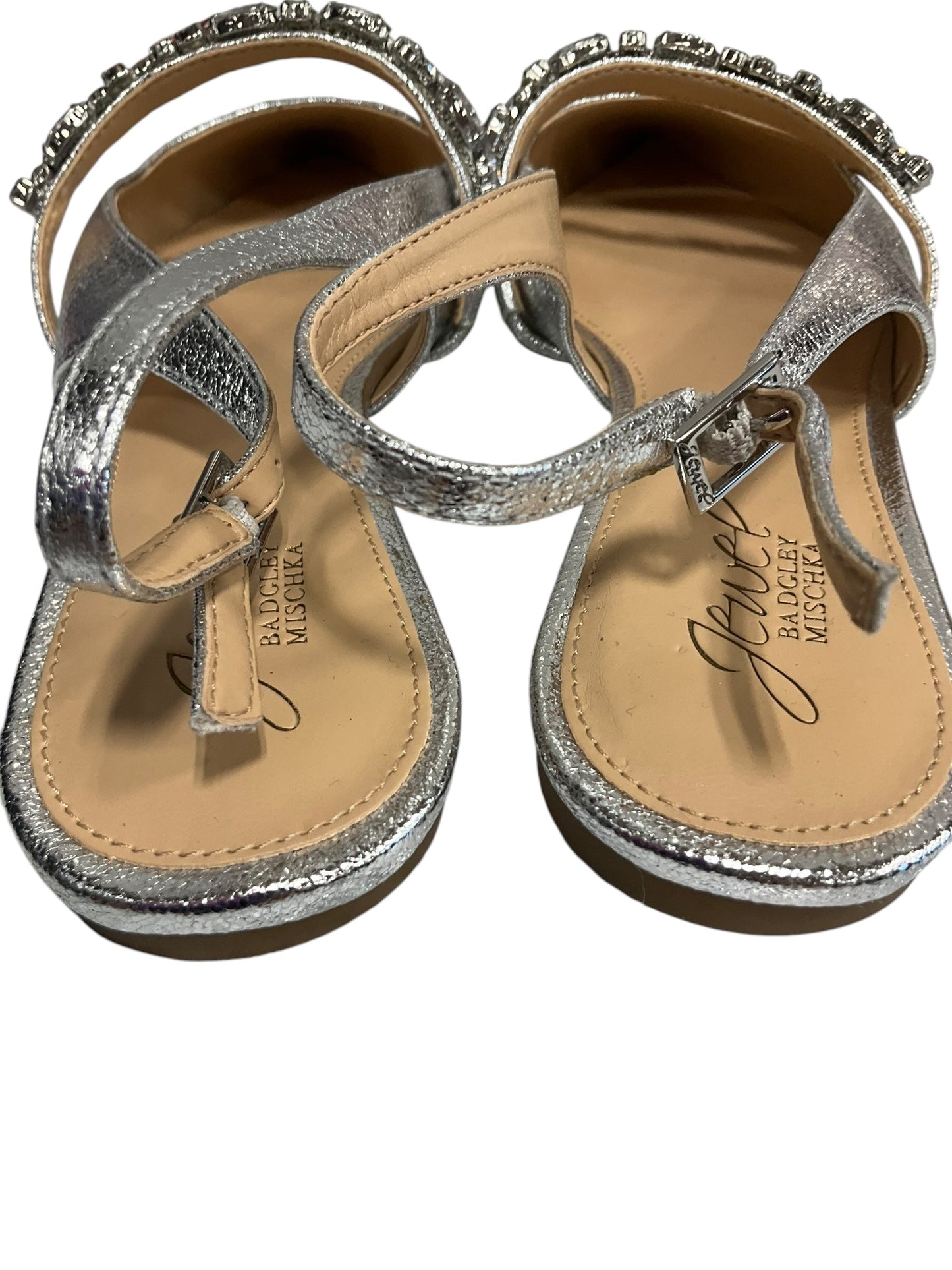 Shoes Flats By Badgley Mischka In Silver, Size: 8