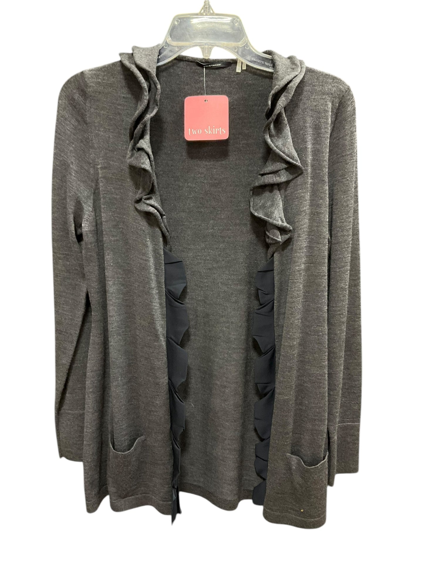 Sweater Cardigan By Elie Tahari In Grey, Size: S