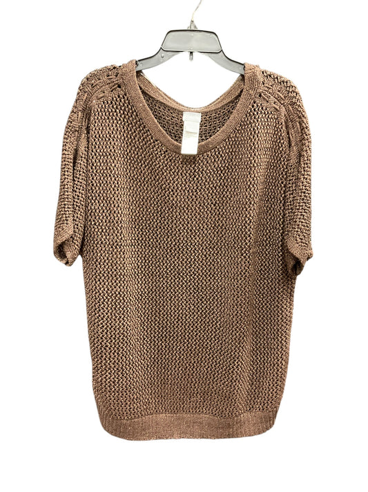 Top Short Sleeve Basic By Chicos In Brown, Size: Xl