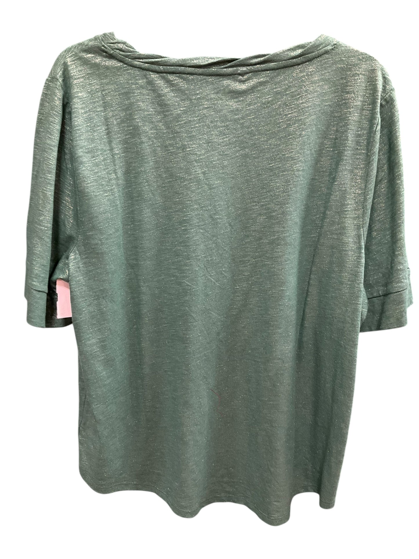 Top Short Sleeve Basic By Talbots In Green, Size: Xl