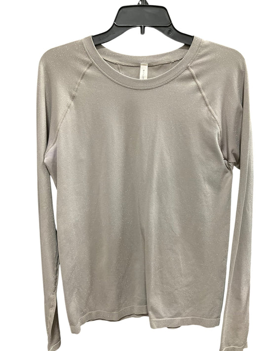 Athletic Top Long Sleeve Crewneck By Athleta In Grey, Size: L