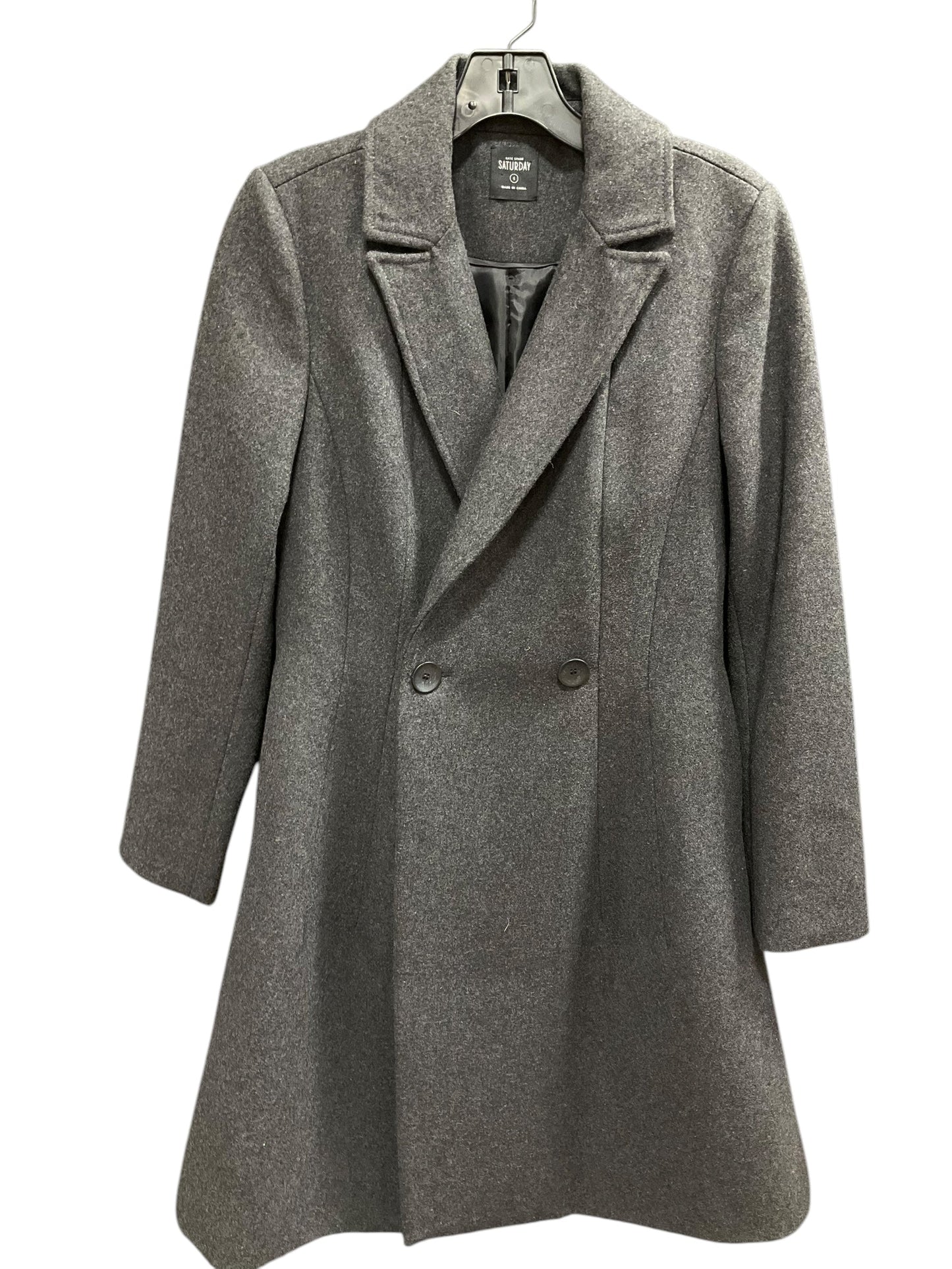 Coat Designer By Kate Spade In Grey, Size: S