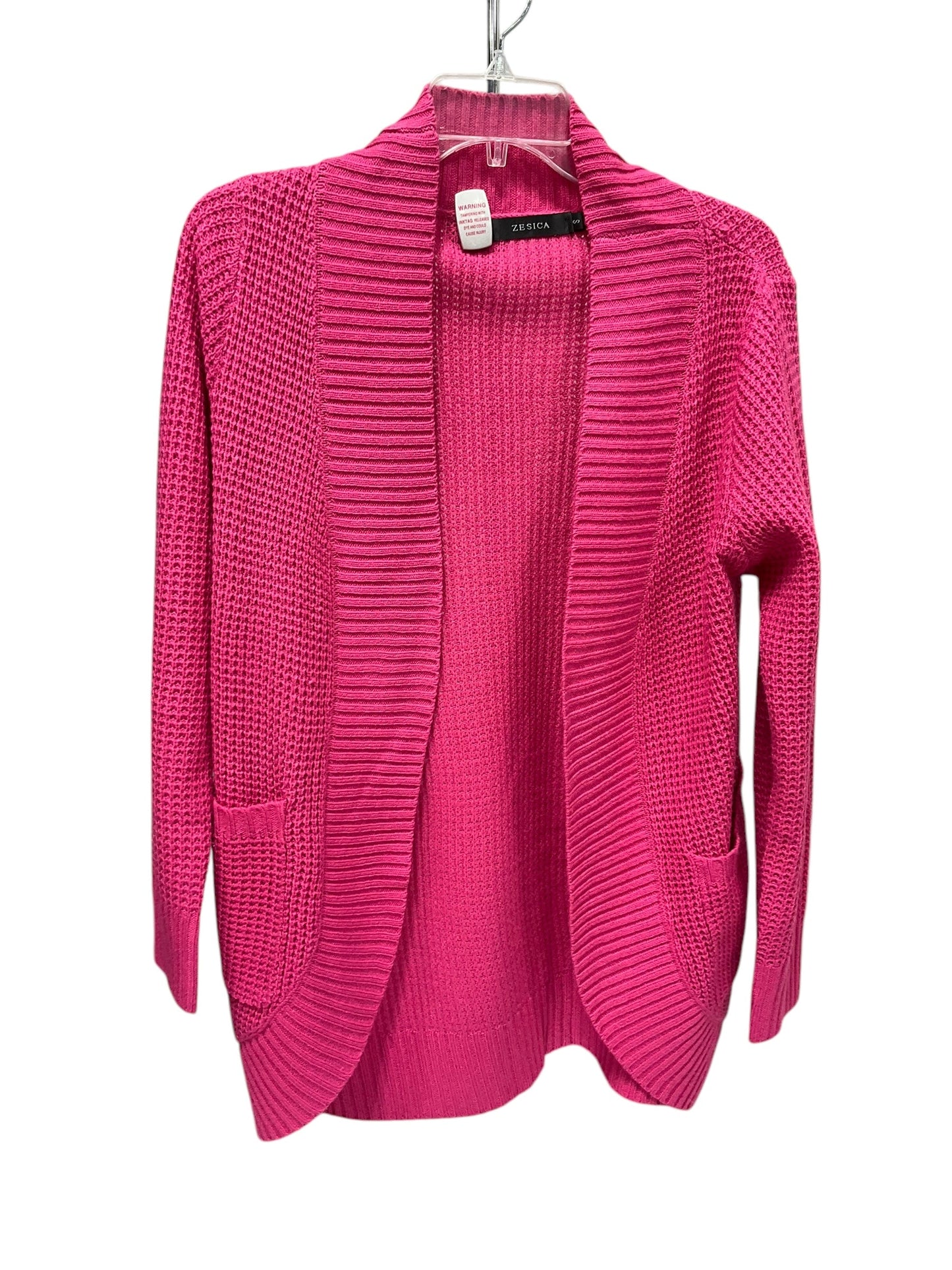 Sweater Cardigan By Clothes Mentor In Pink, Size: S