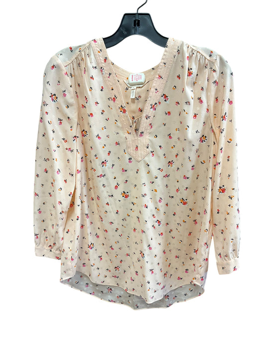 Top Long Sleeve Basic By Rebecca Taylor In Floral Print, Size: 6