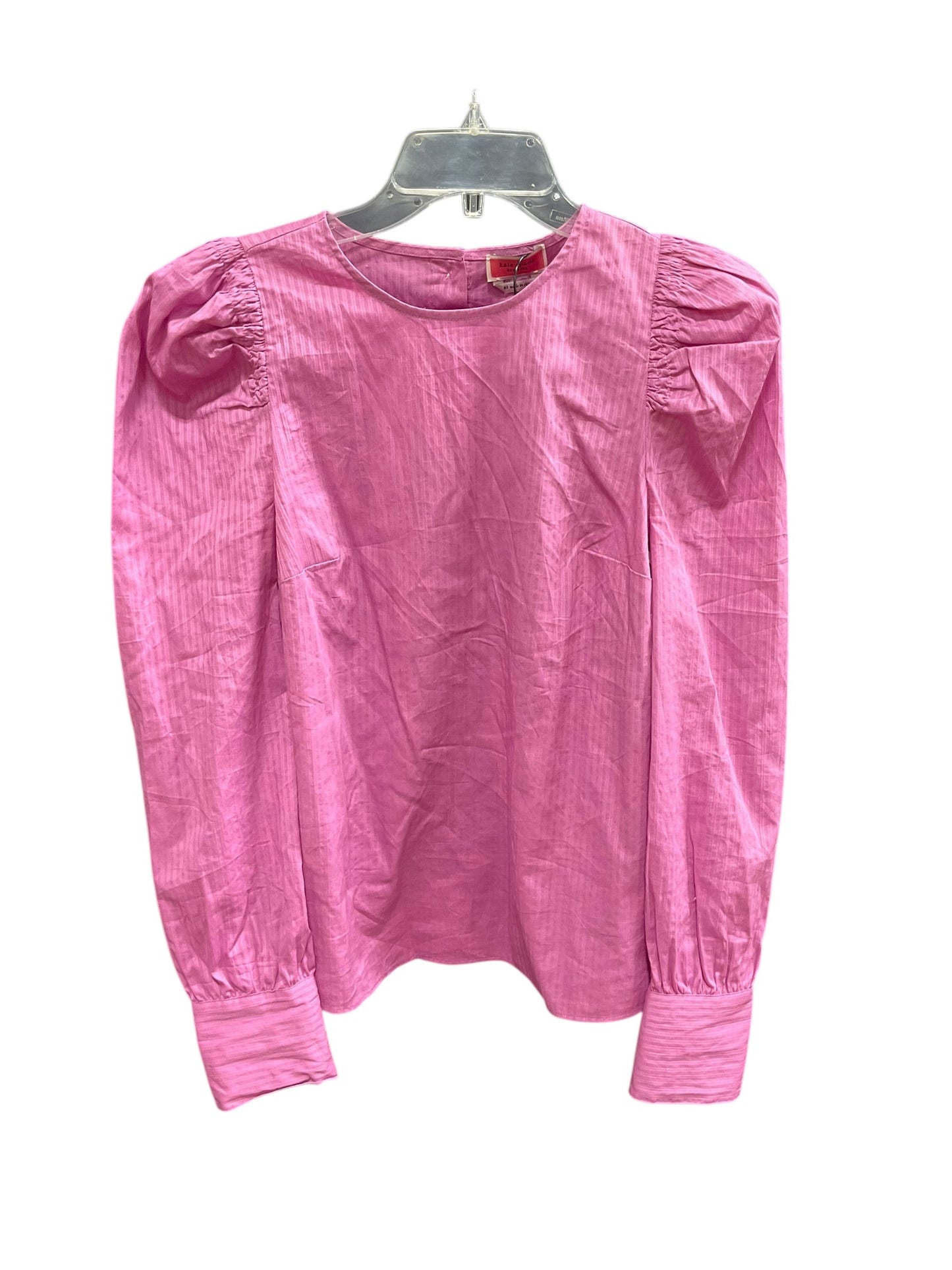 Top Long Sleeve Designer By Kate Spade In Pink, Size: Xs