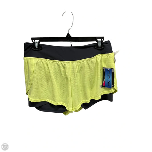 Athletic Shorts By Marika In Grey & Yellow, Size: M