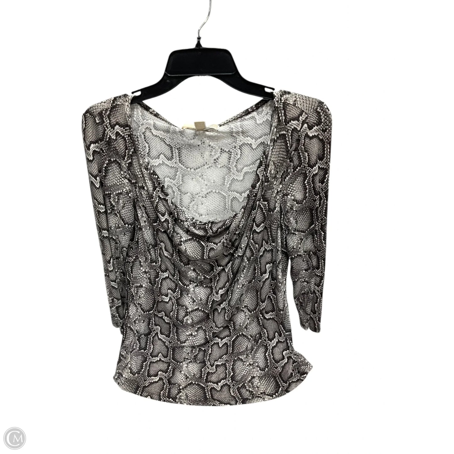 Top 3/4 Sleeve Basic By Michael By Michael Kors In Animal Print, Size: M