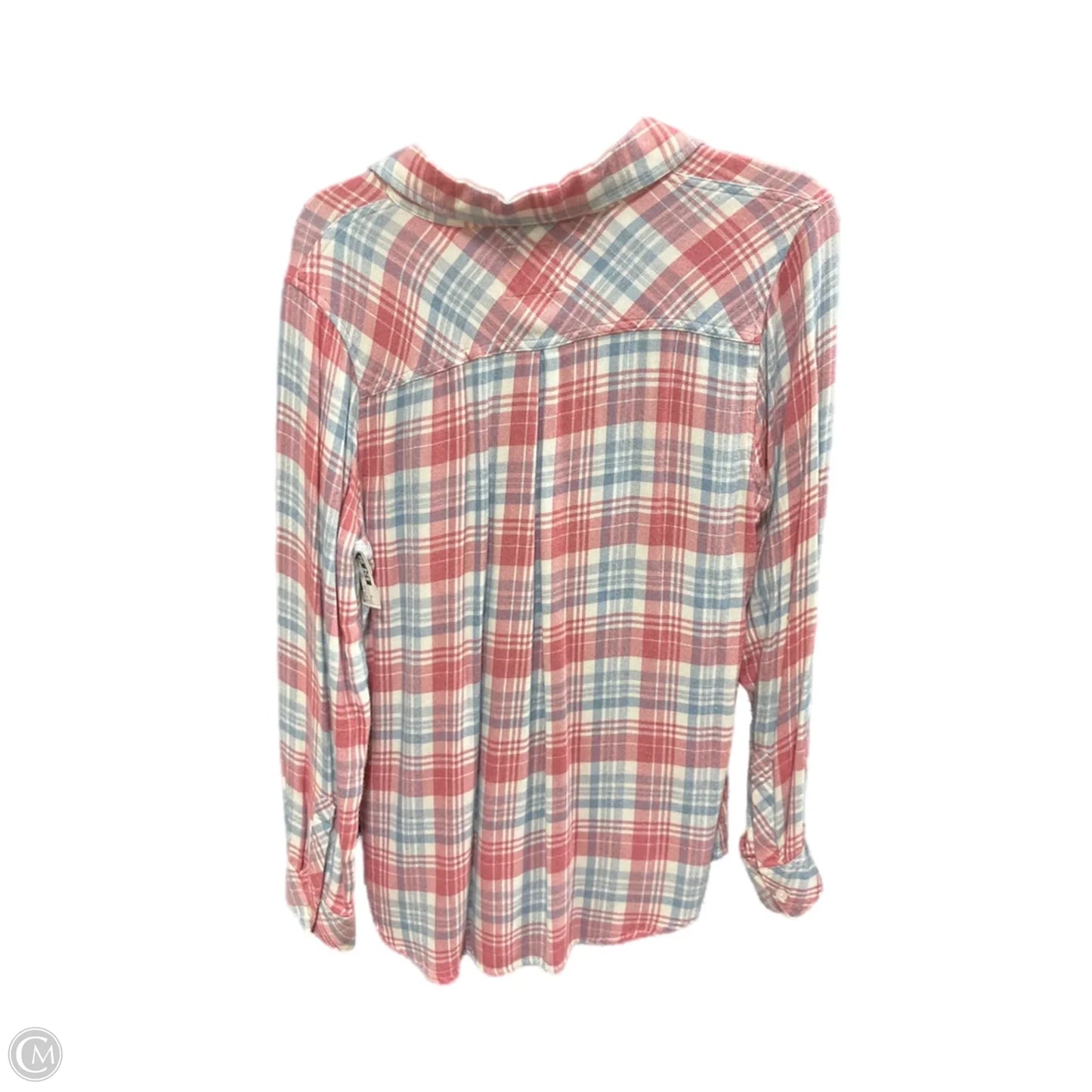 Blouse Long Sleeve By Rails In Blue & Pink, Size: 0