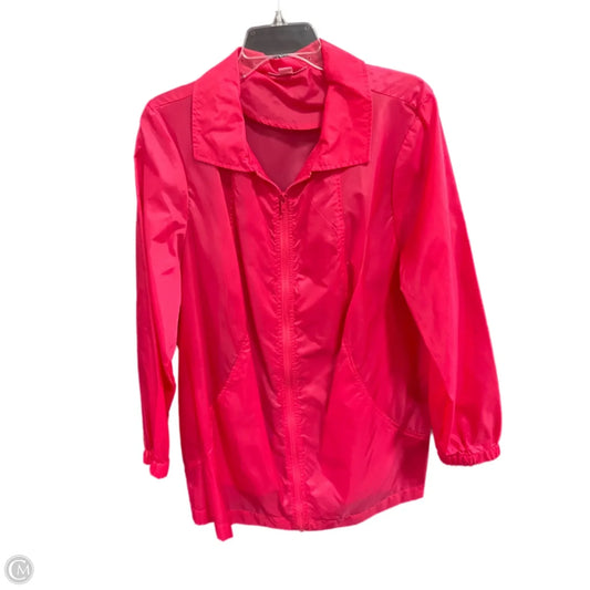 Jacket Windbreaker By Woman Within In Pink, Size: L