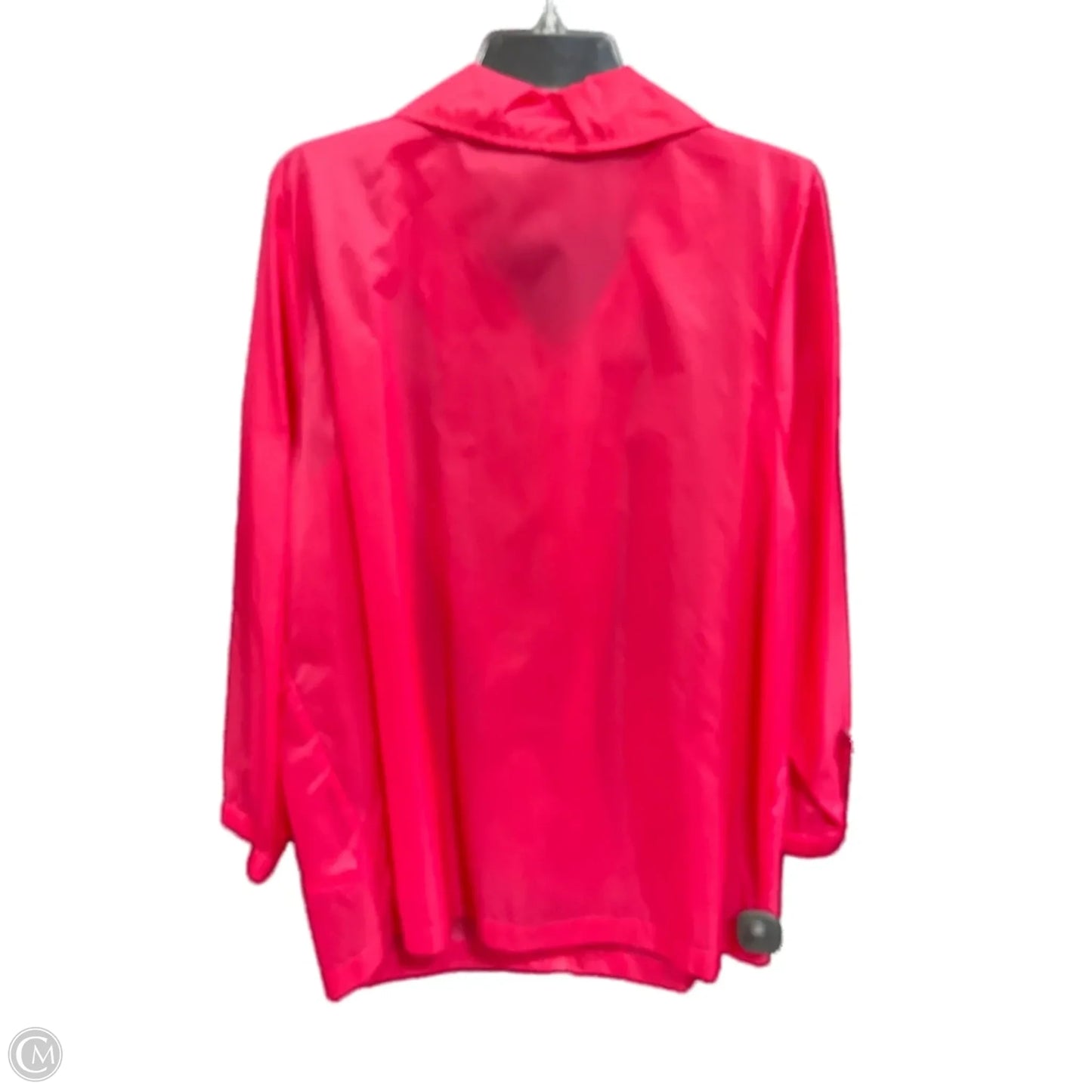 Jacket Windbreaker By Woman Within In Pink, Size: L