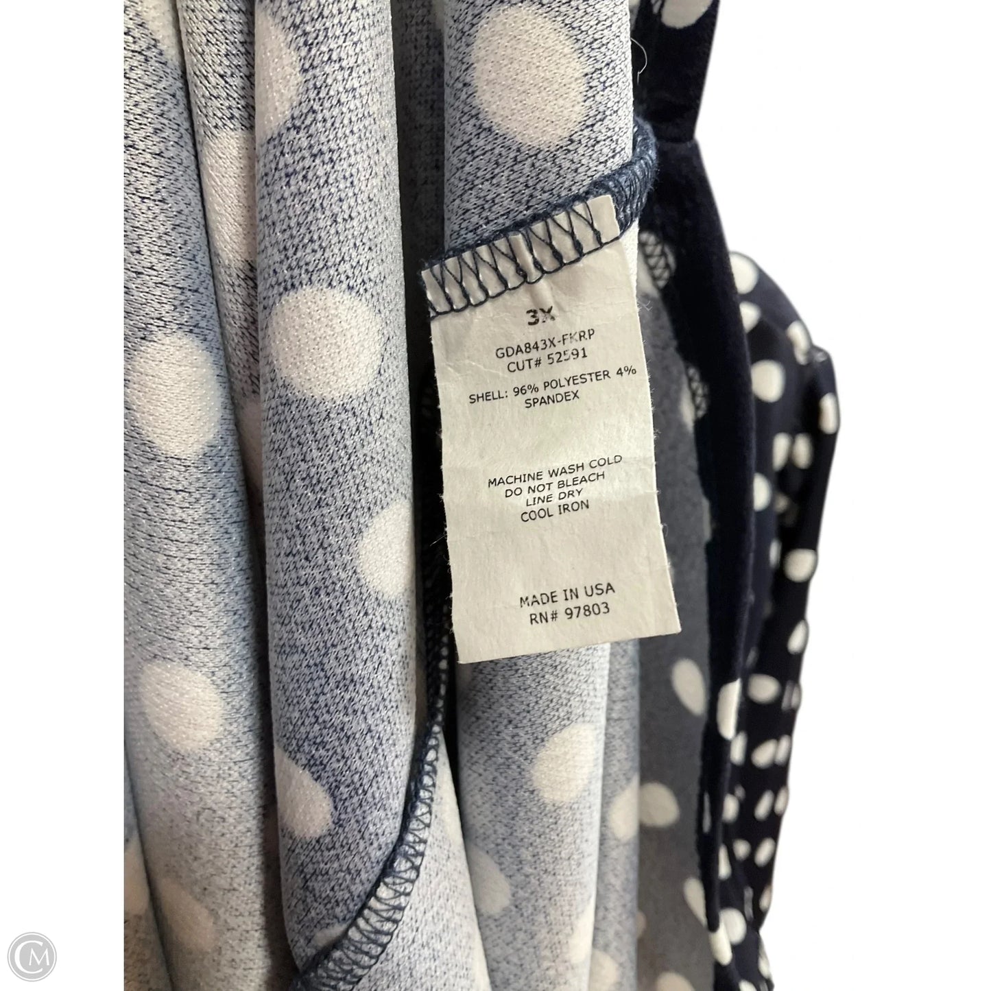 Dress Casual Short By Green Envelope In Polkadot Pattern, Size: 3x