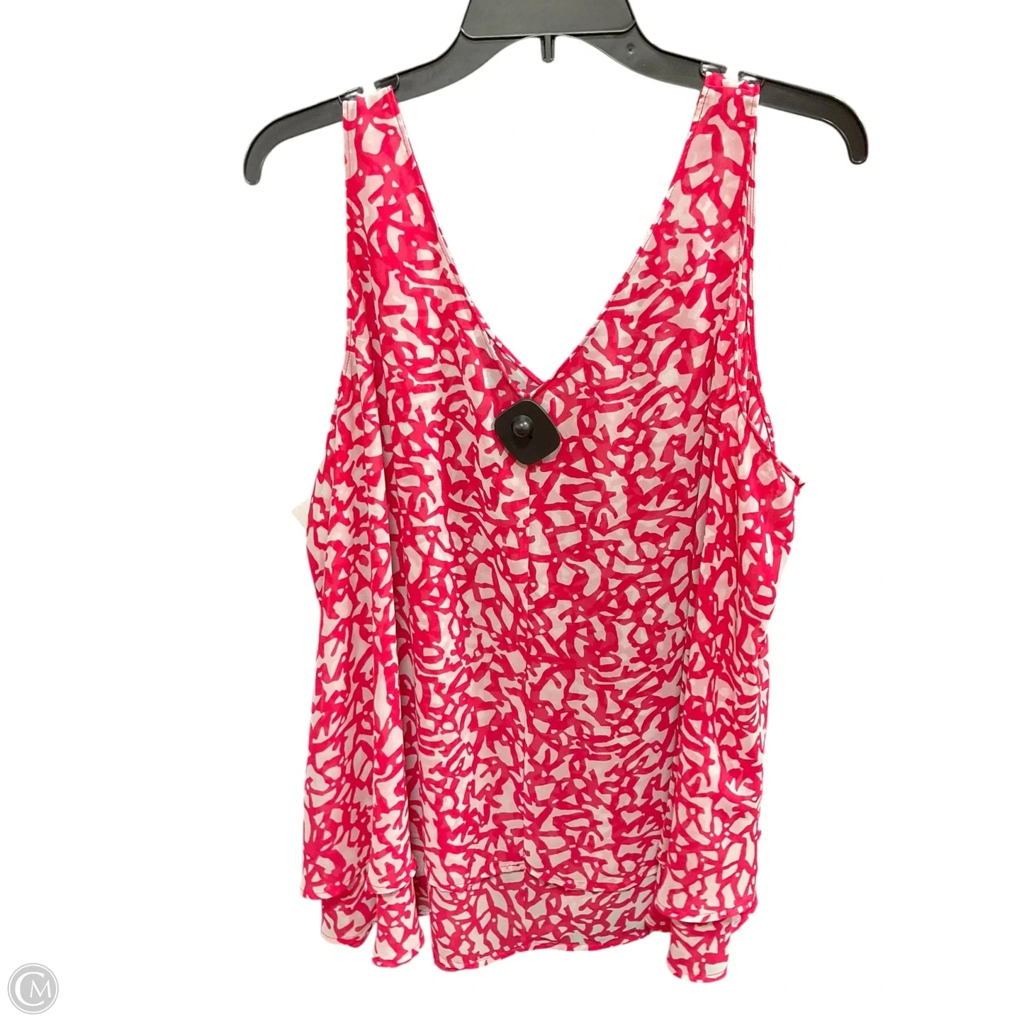 Top Sleeveless Basic By Lane Bryant In Pink & White, Size: 22