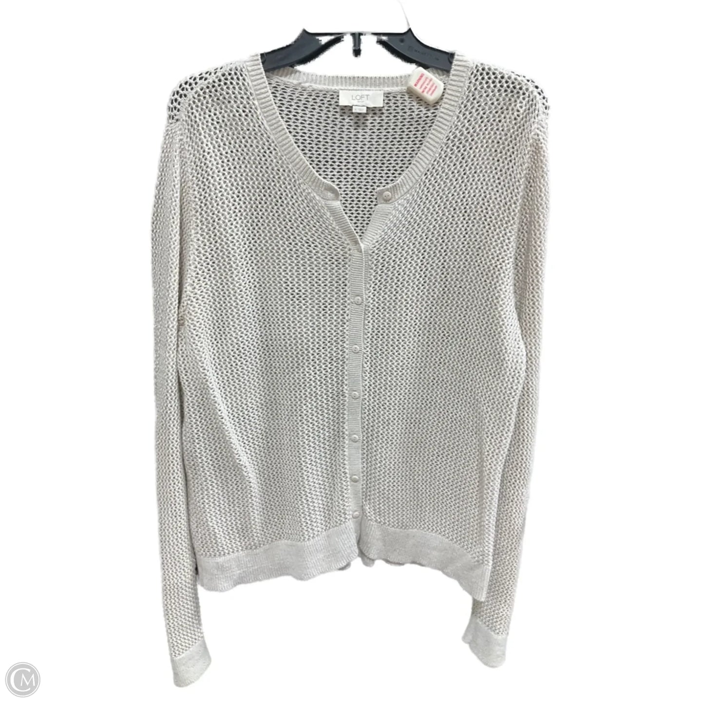 Sweater Cardigan By Loft In Beige, Size: Xl