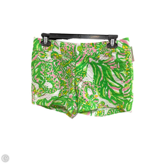 Shorts Designer By Lilly Pulitzer In Green & Pink, Size: 0