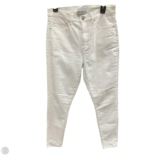 Jeans Skinny By Loft In White, Size: 6