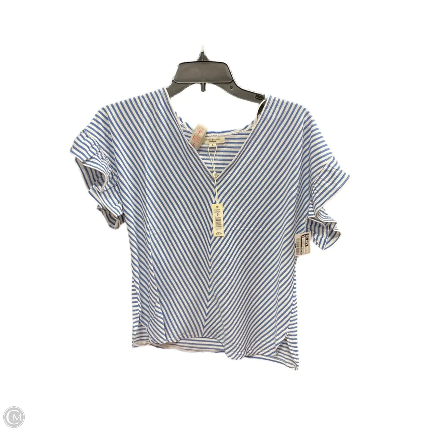 Top Sleeveless Basic By Max Studio In Striped Pattern, Size: S