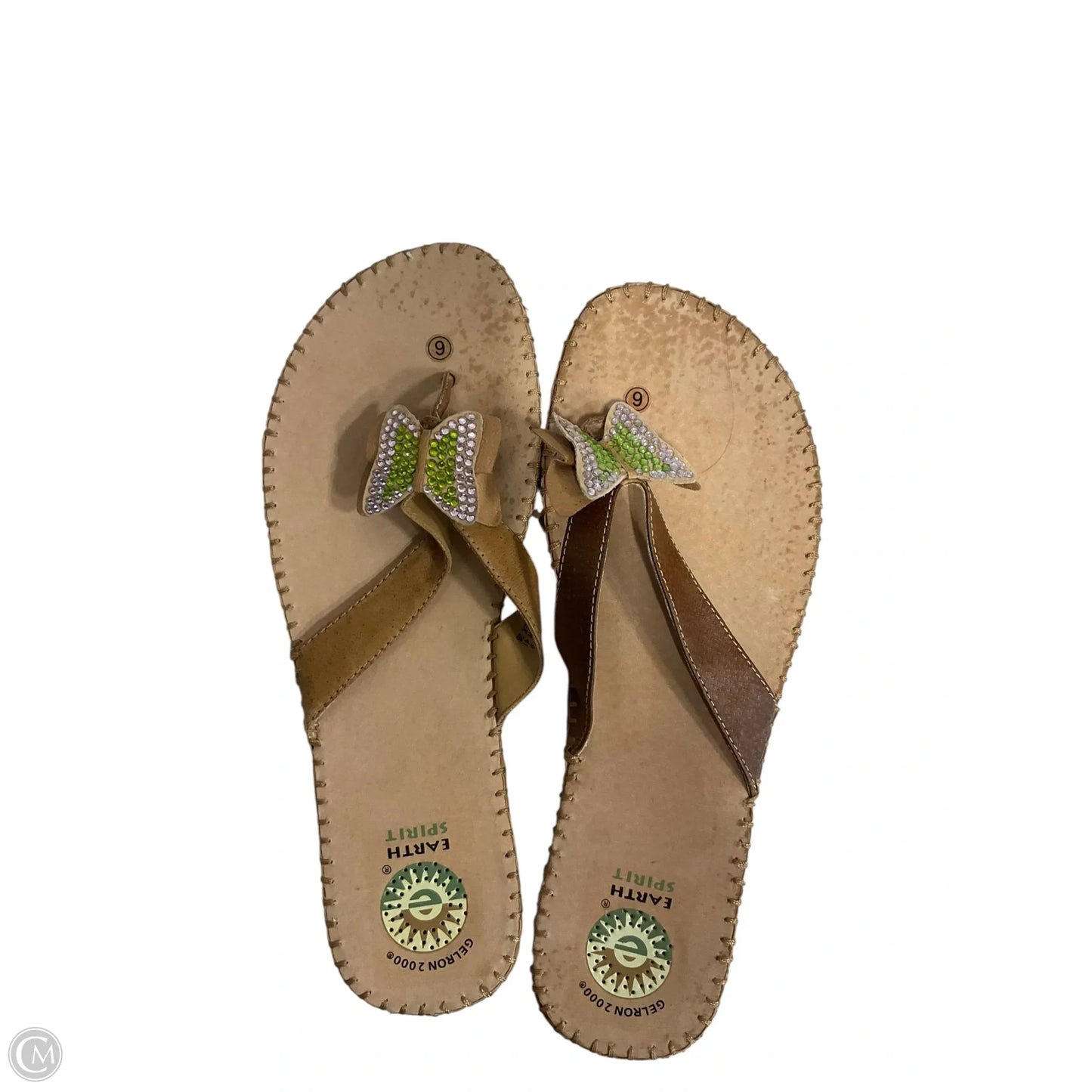 Sandals Flats By Earth In Tan, Size: 9